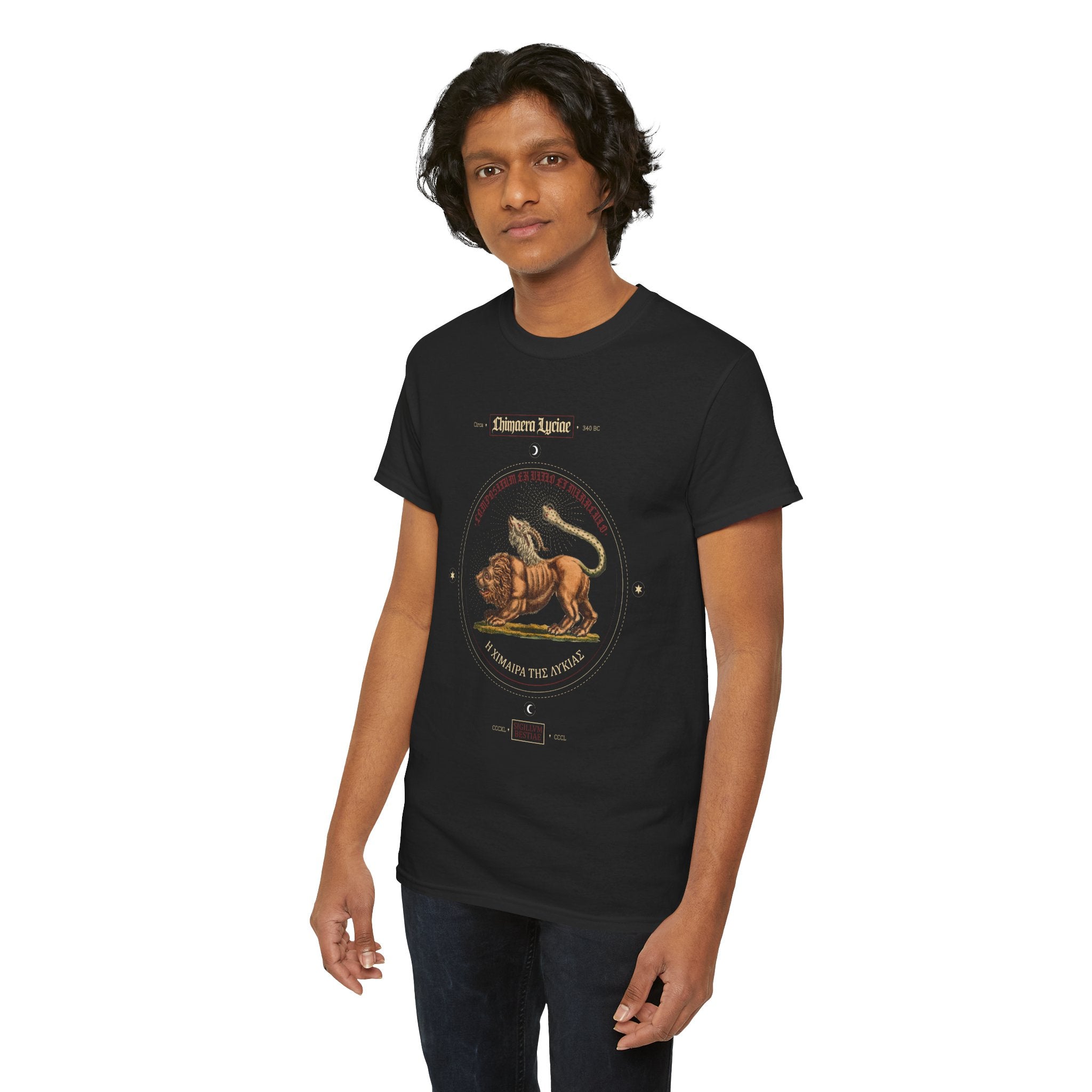 Chimaera Unisex Tee - Fire and Blood Mythical Creature Shirt