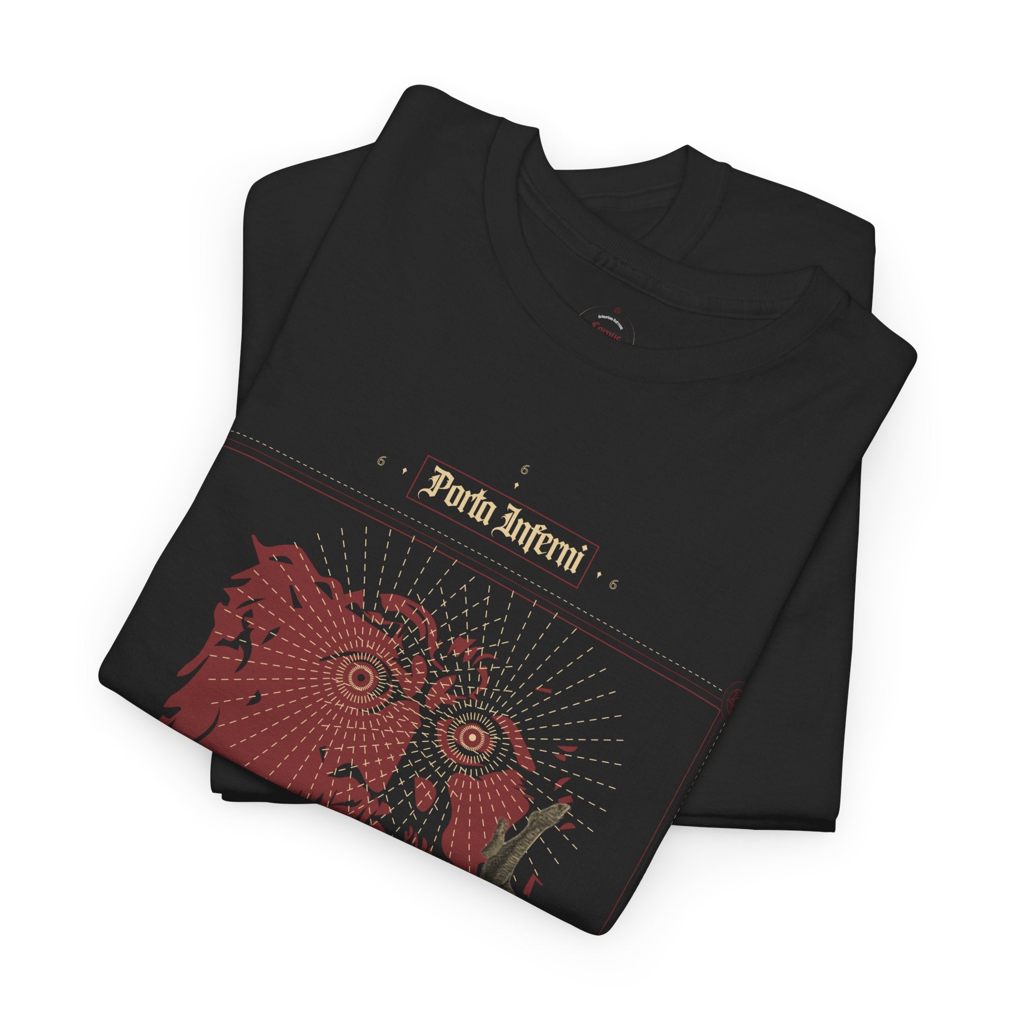 Unisex Tee - Porta Infernis Gate of the Abyss Lucifer Wings Blaze Shirt