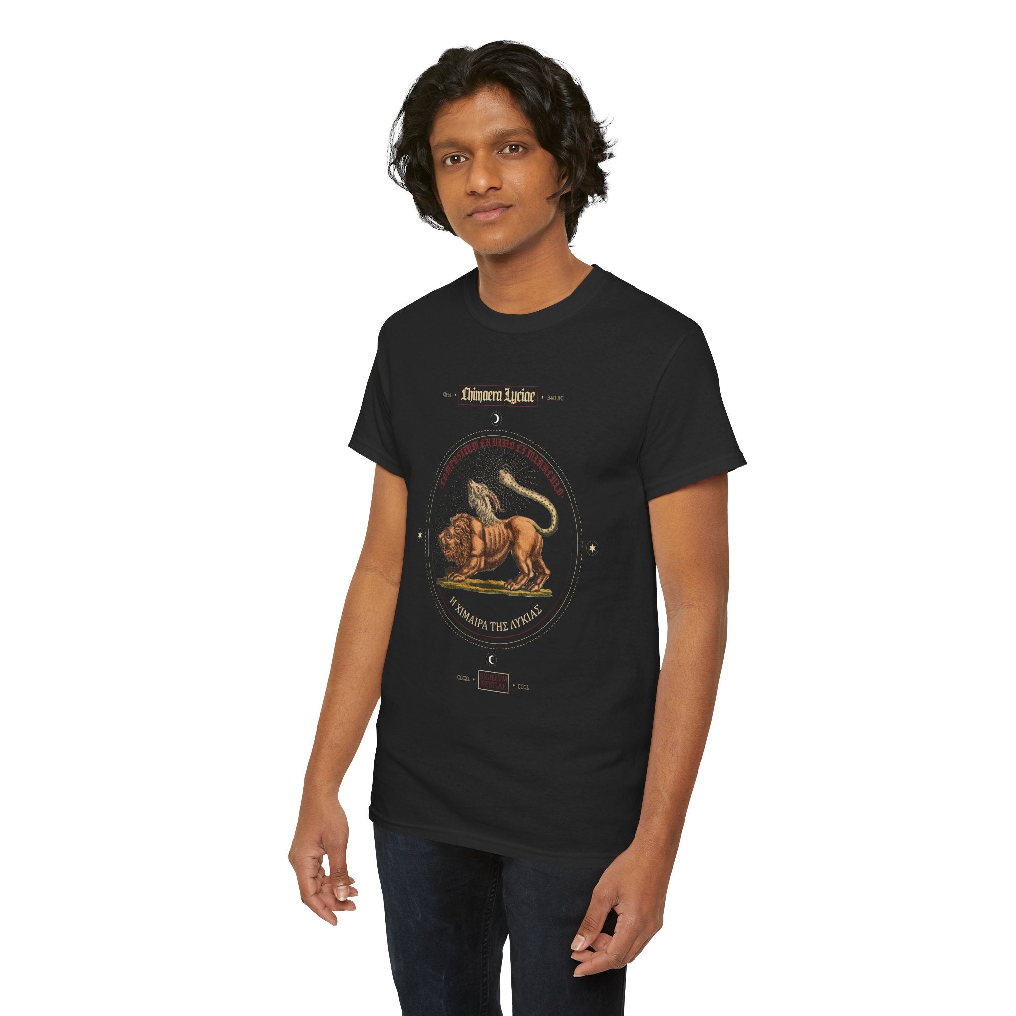 Chimaera Unisex Tee - Fire and Blood Mythical Creature Shirt