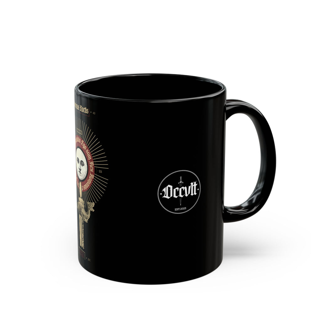 Occvlt Sun Key Mug — Mystical Black Ceramic Coffee Cup (11oz/15oz)