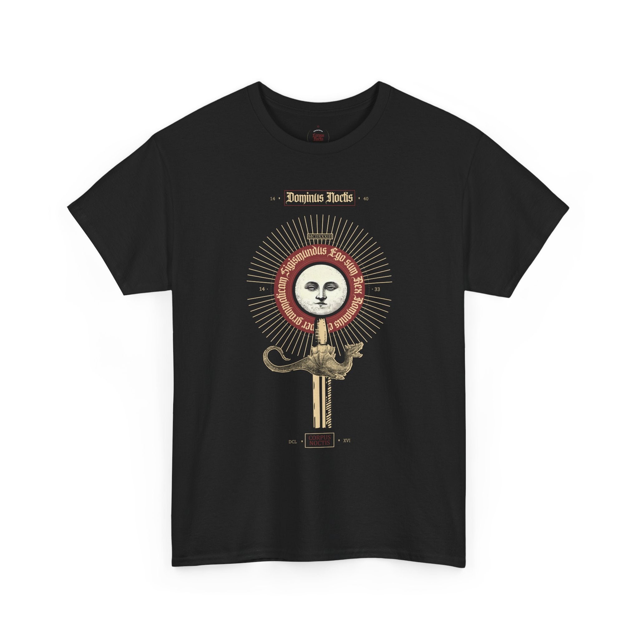 Dominus Noctis Unisex Tee - Celestial Covenant and Dragon Sigil Design