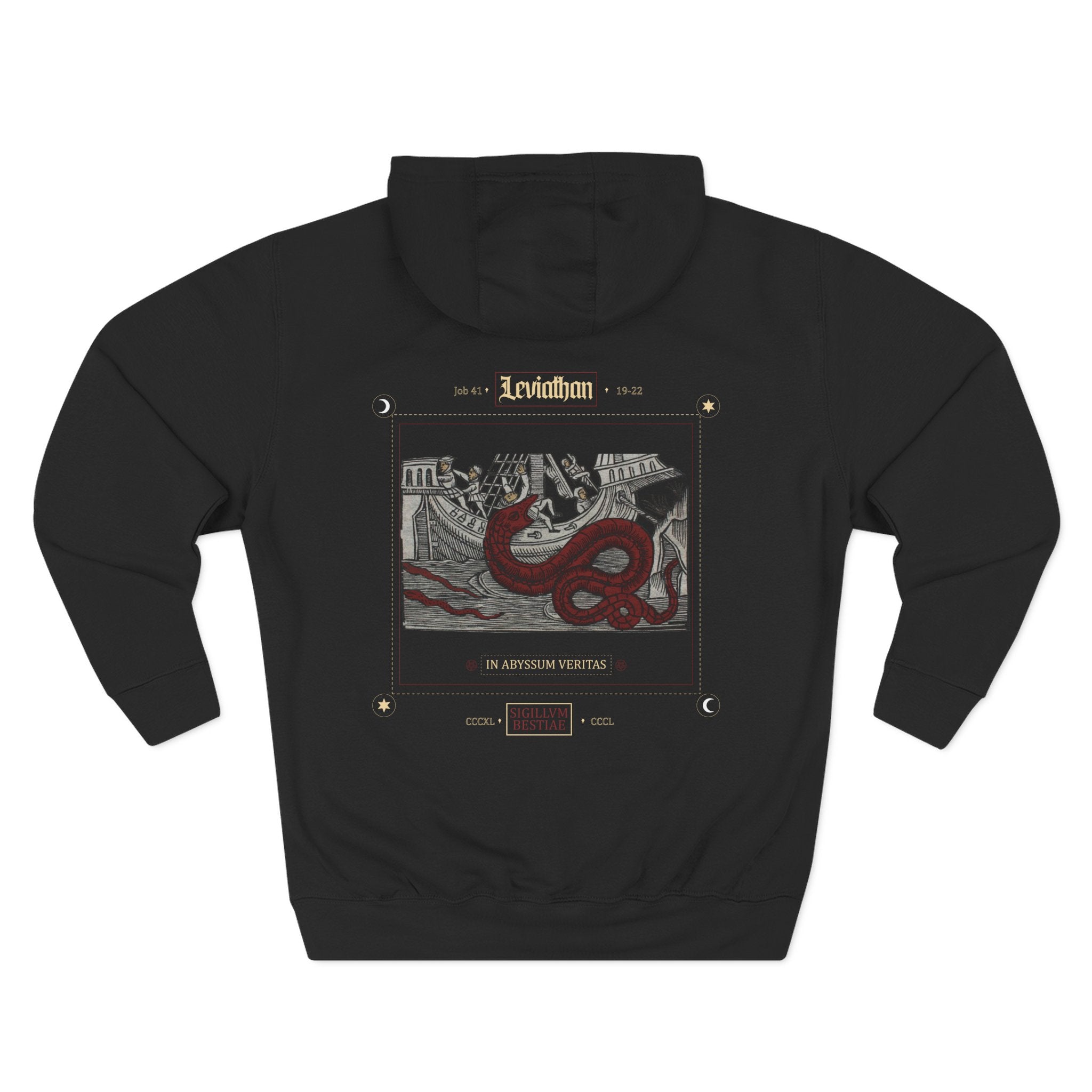 Leviathan Abyss Hoodie — Gothic Mythical Creature Fleece