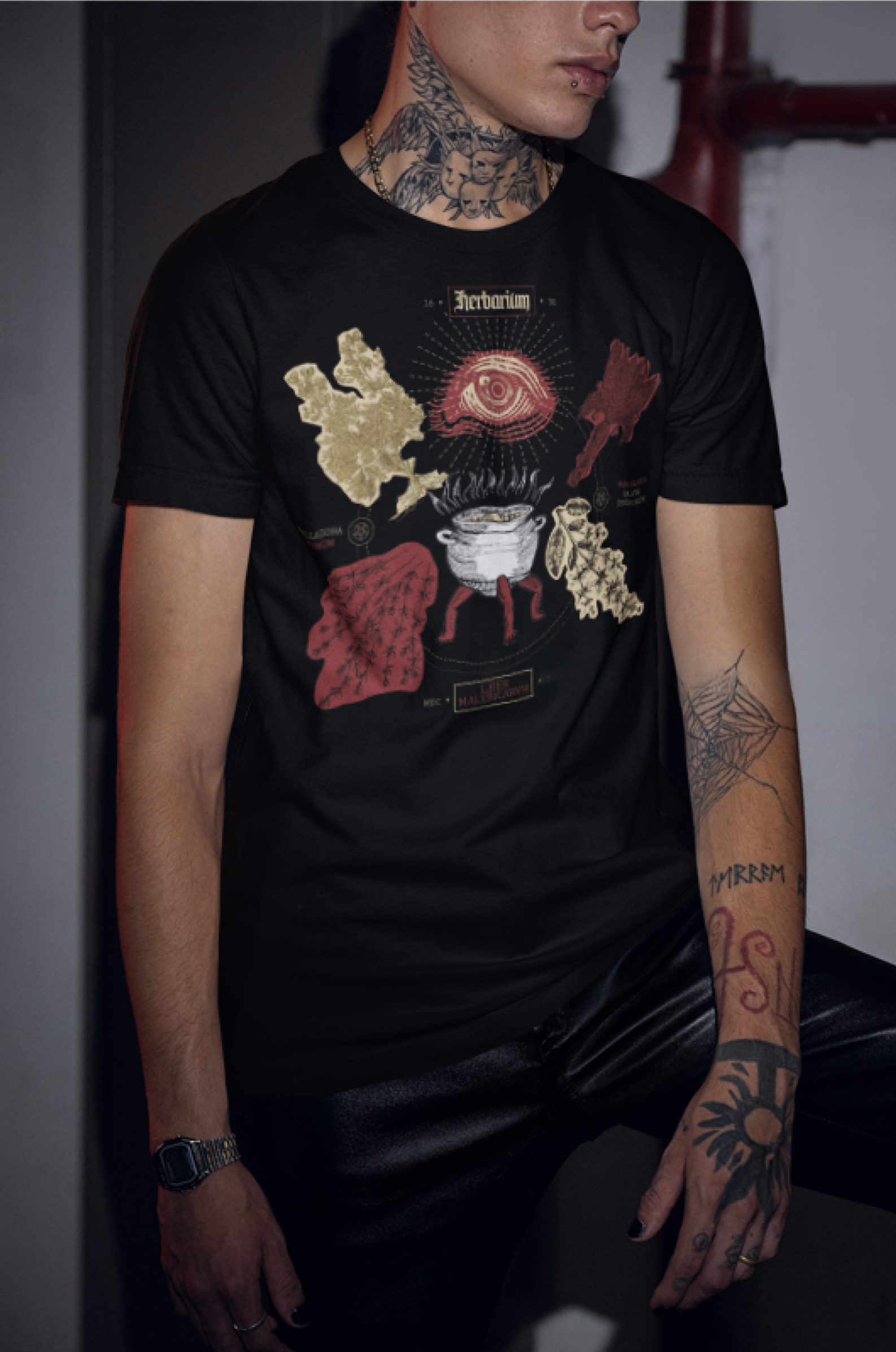 Dark Botanical Unisex Tee - Herbarium Collection