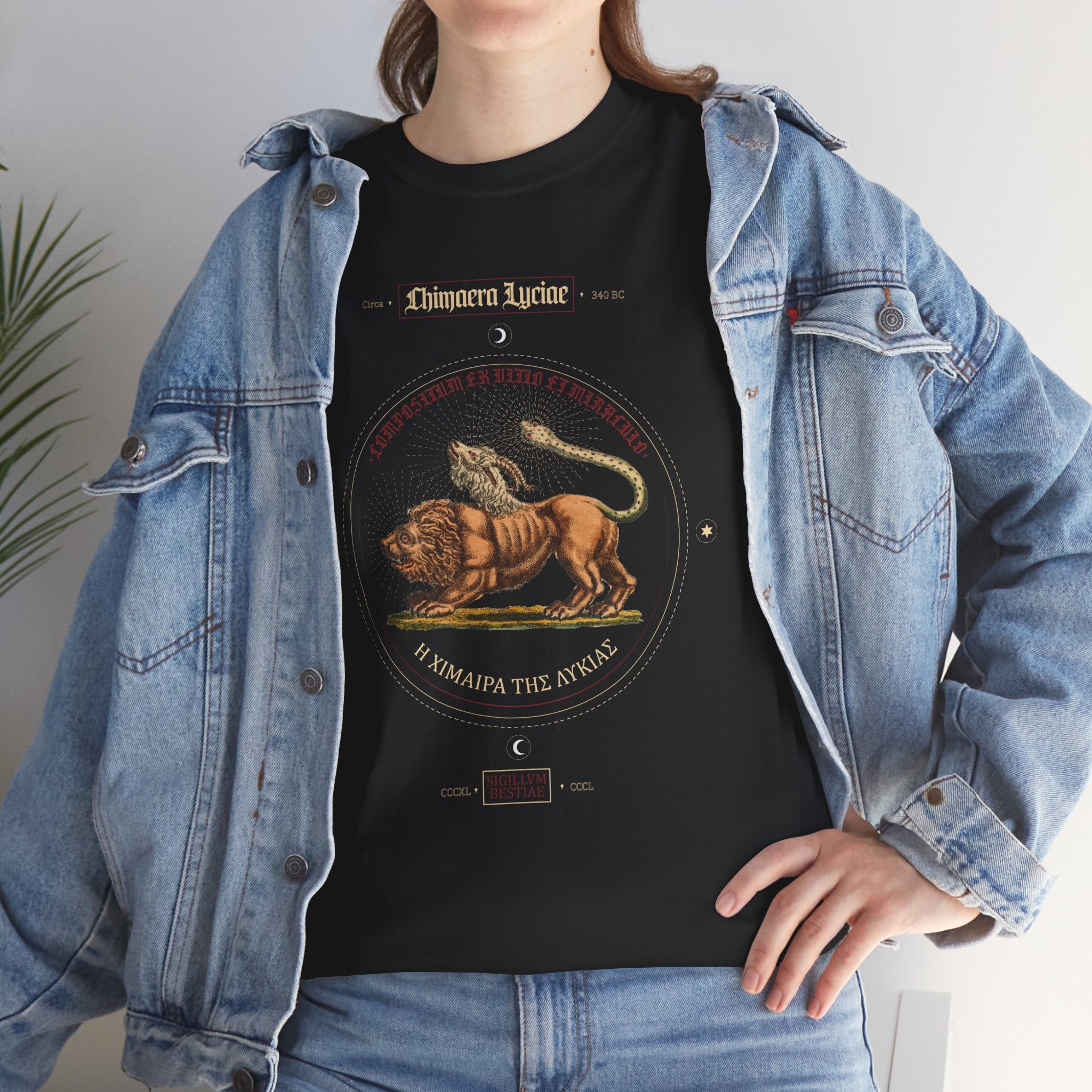 Chimaera Unisex Tee - Fire and Blood Mythical Creature Shirt