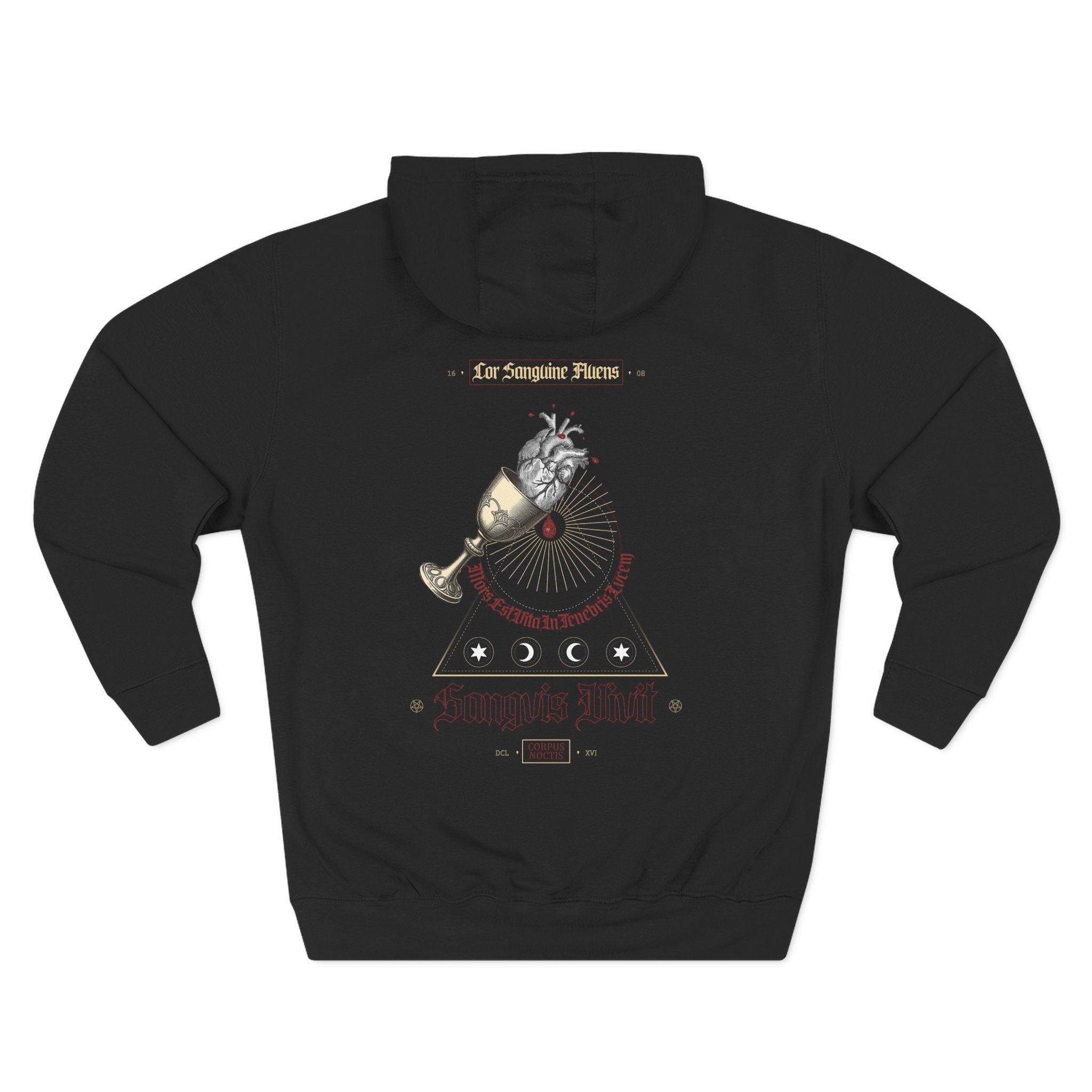 Gothic Bleeding Heart Hoodie - Sacrifice and Renewal Symbol