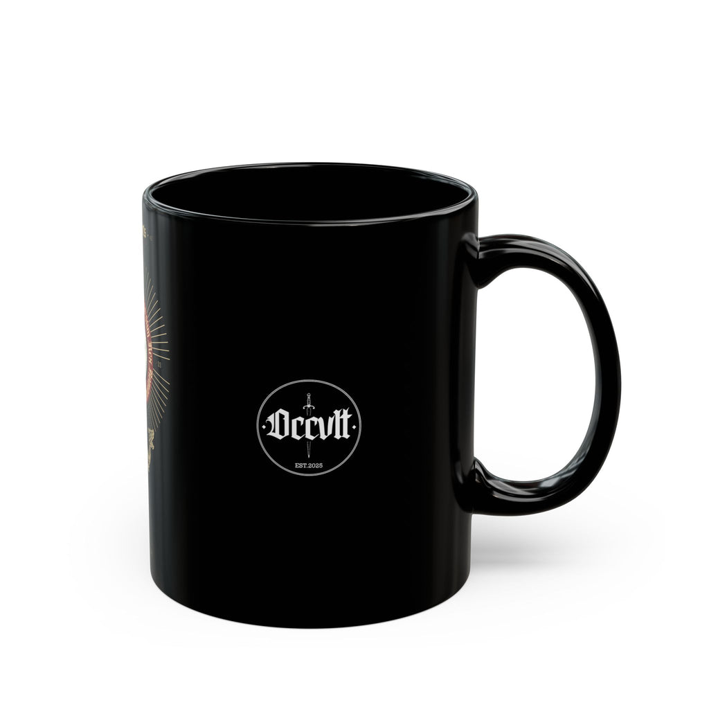 Occvlt Sun Key Mug — Mystical Black Ceramic Coffee Cup (11oz/15oz)